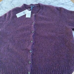 Eileen Fisher Plum Cardigan Sweater